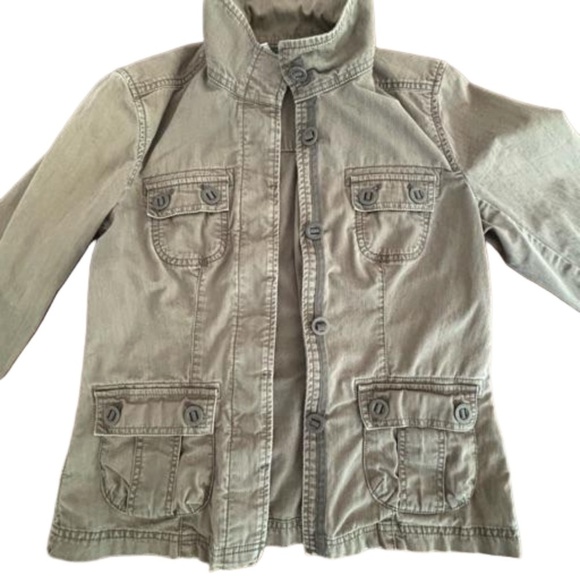 Eddie Bauer 2007 women's green army style cargo jacket size XS - Picture 3 of 15